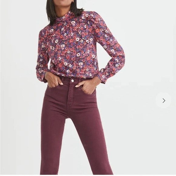 Veronica Beard Silk Chilton Blouse Pink Floral 4 - Picture 3 of 16